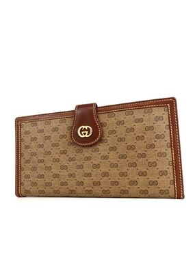 Gucci Brown Monogram Continental Wallet